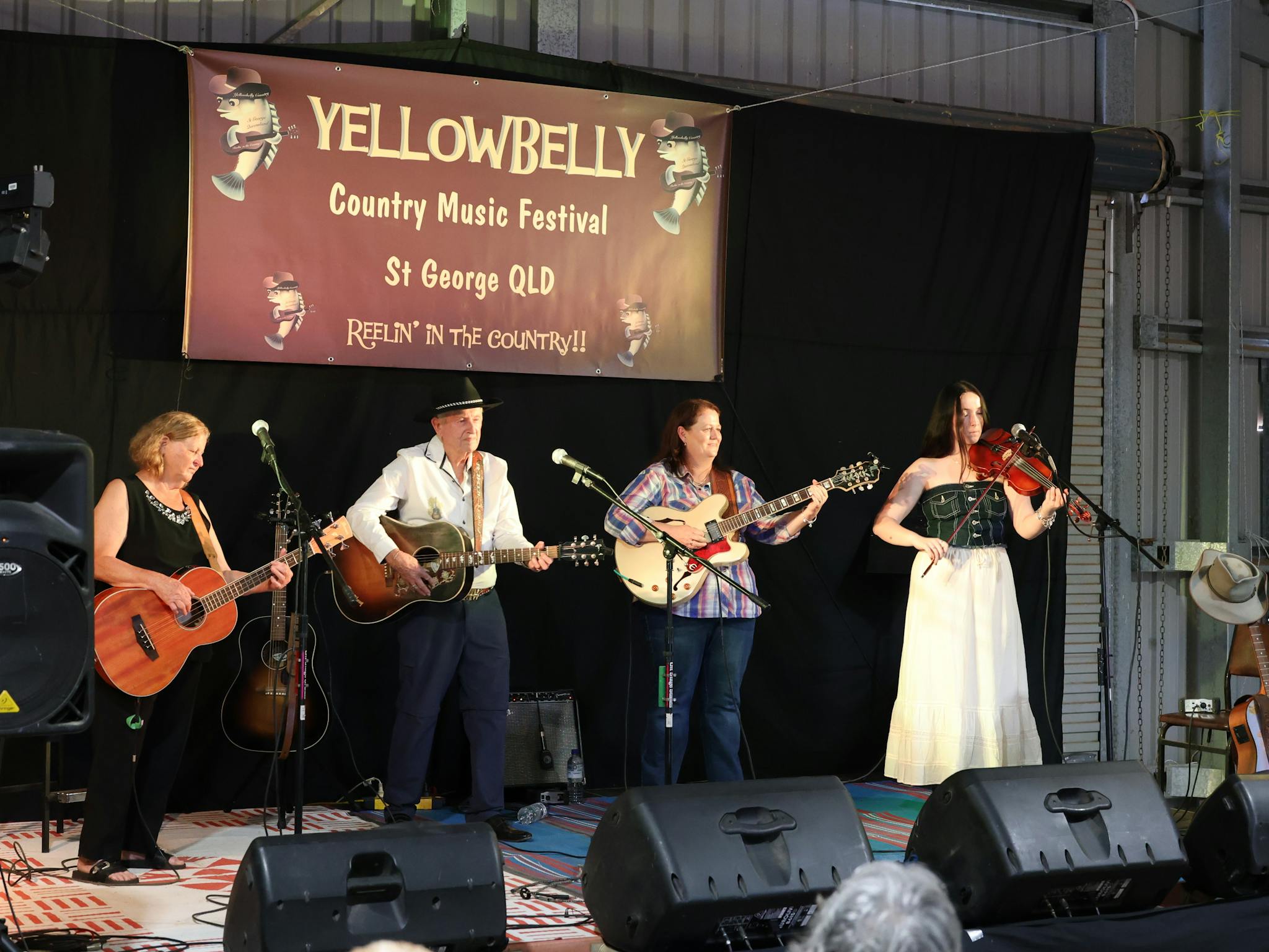 Performers on Stage at Yellowbelly Musice Festival Performers on Stage at Yellowbelly Musice Festival