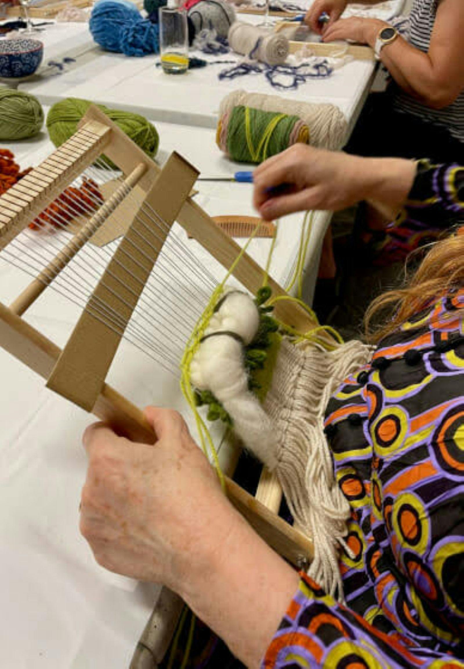 Image of Weaving on Hand Loom