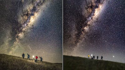 Group photo under the stars