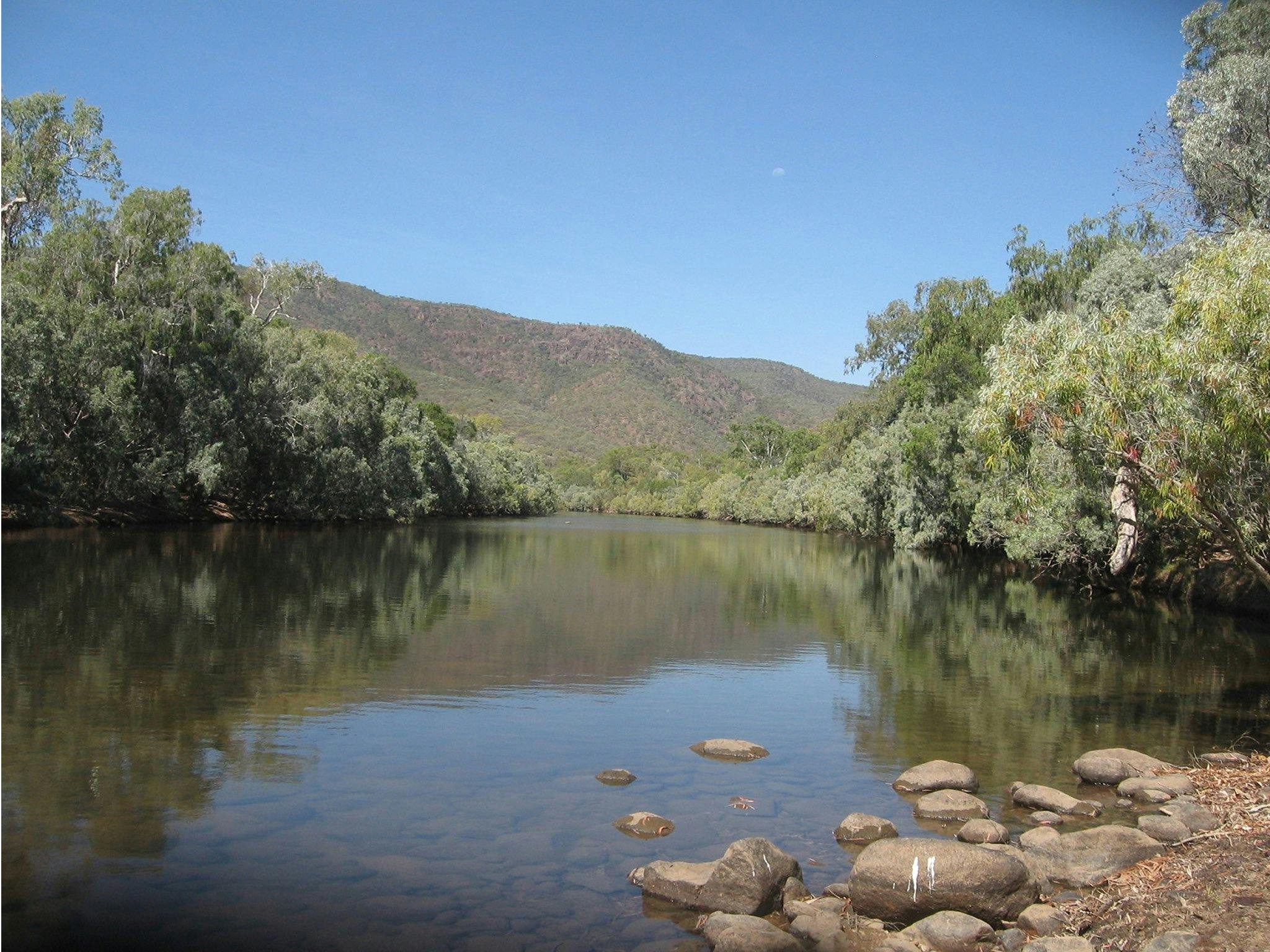 Big Silent Waterhole, Walsh River, North Queensland during Kennedy Retrace Trek 2014.