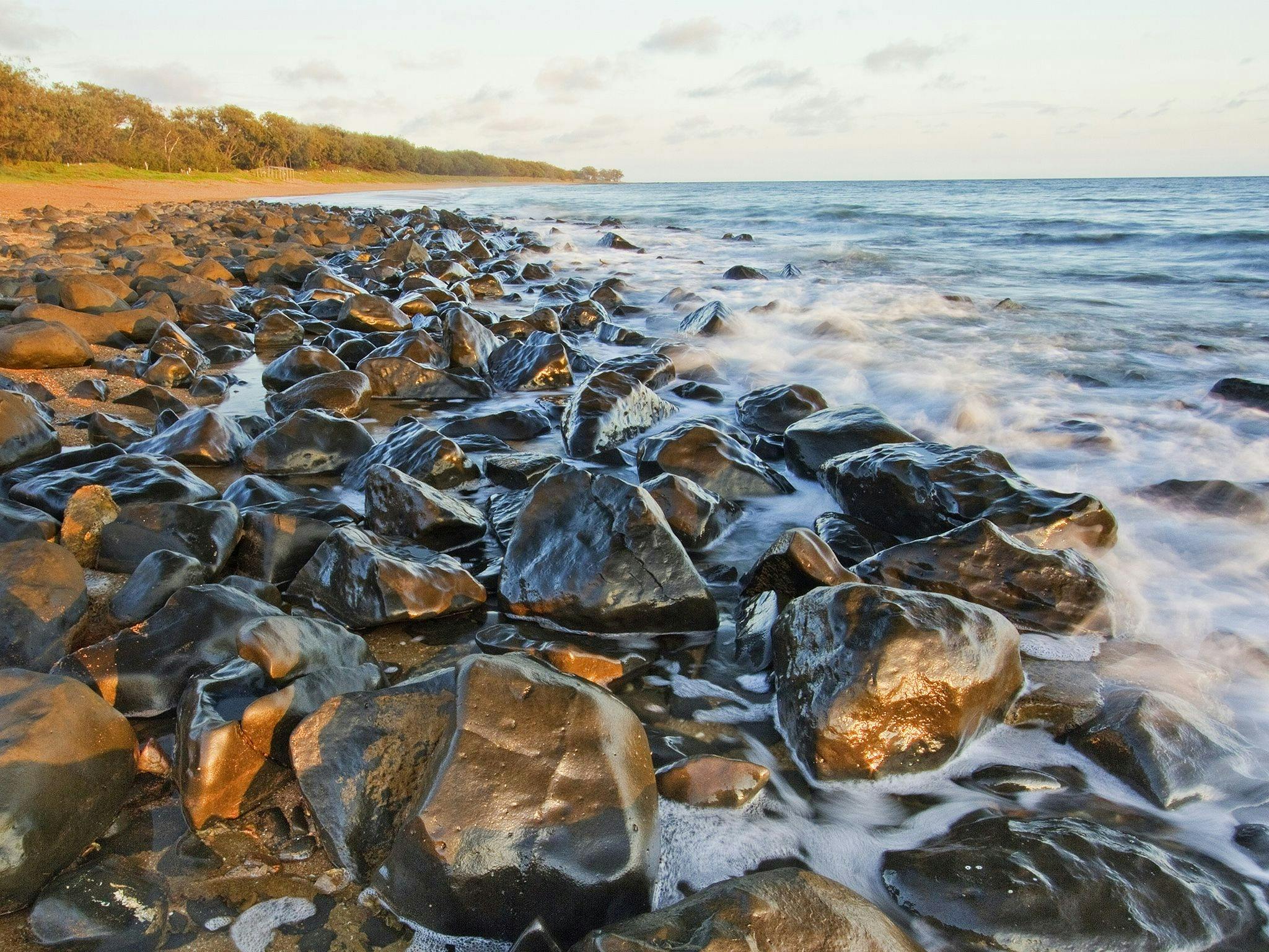Rocky beach.