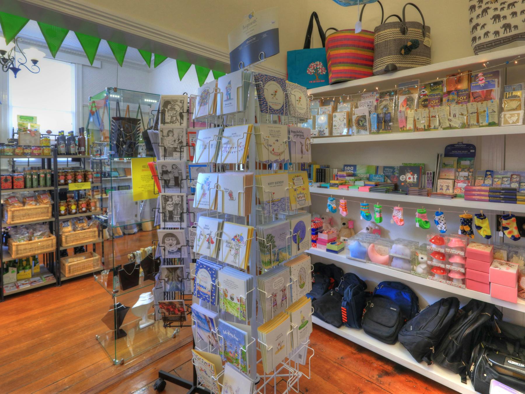 Cards, candles, homewares, bags, jewellery and wallets