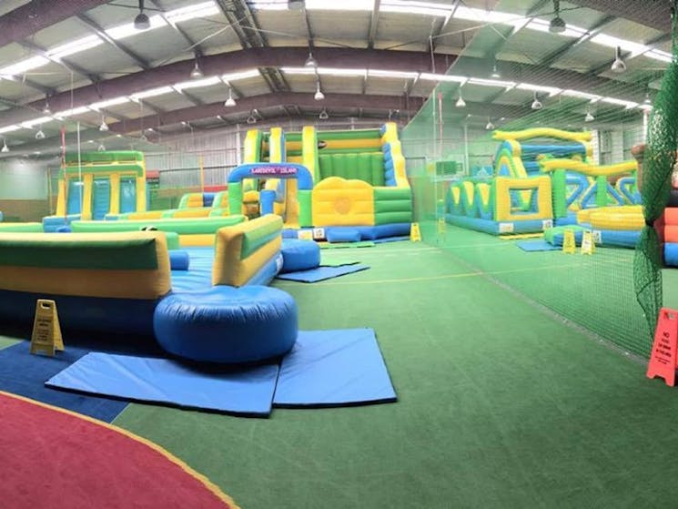 Colourful inflatable playground in Narellan