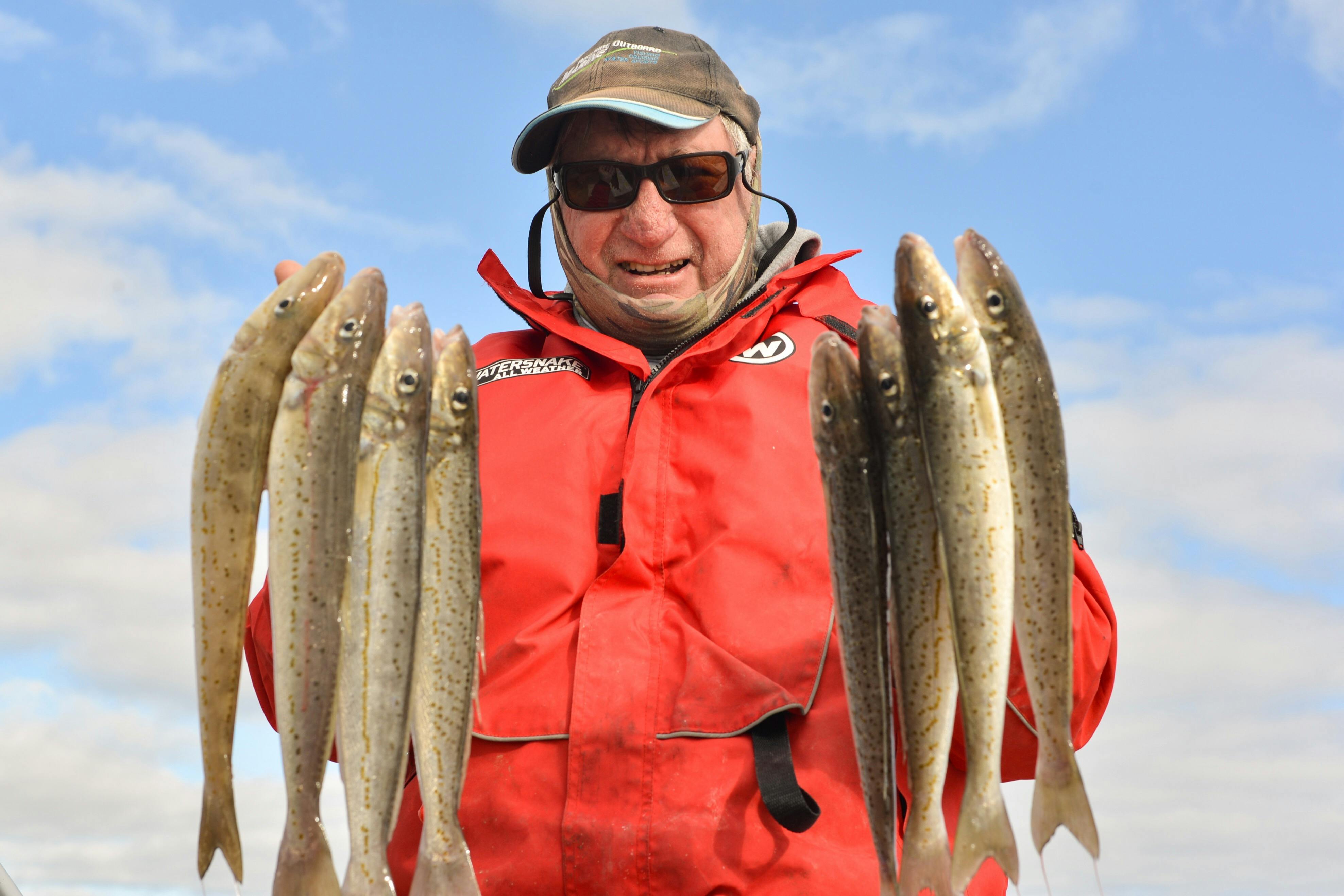 Downwind Charters regular Rod Webber with some tasty winter whiting