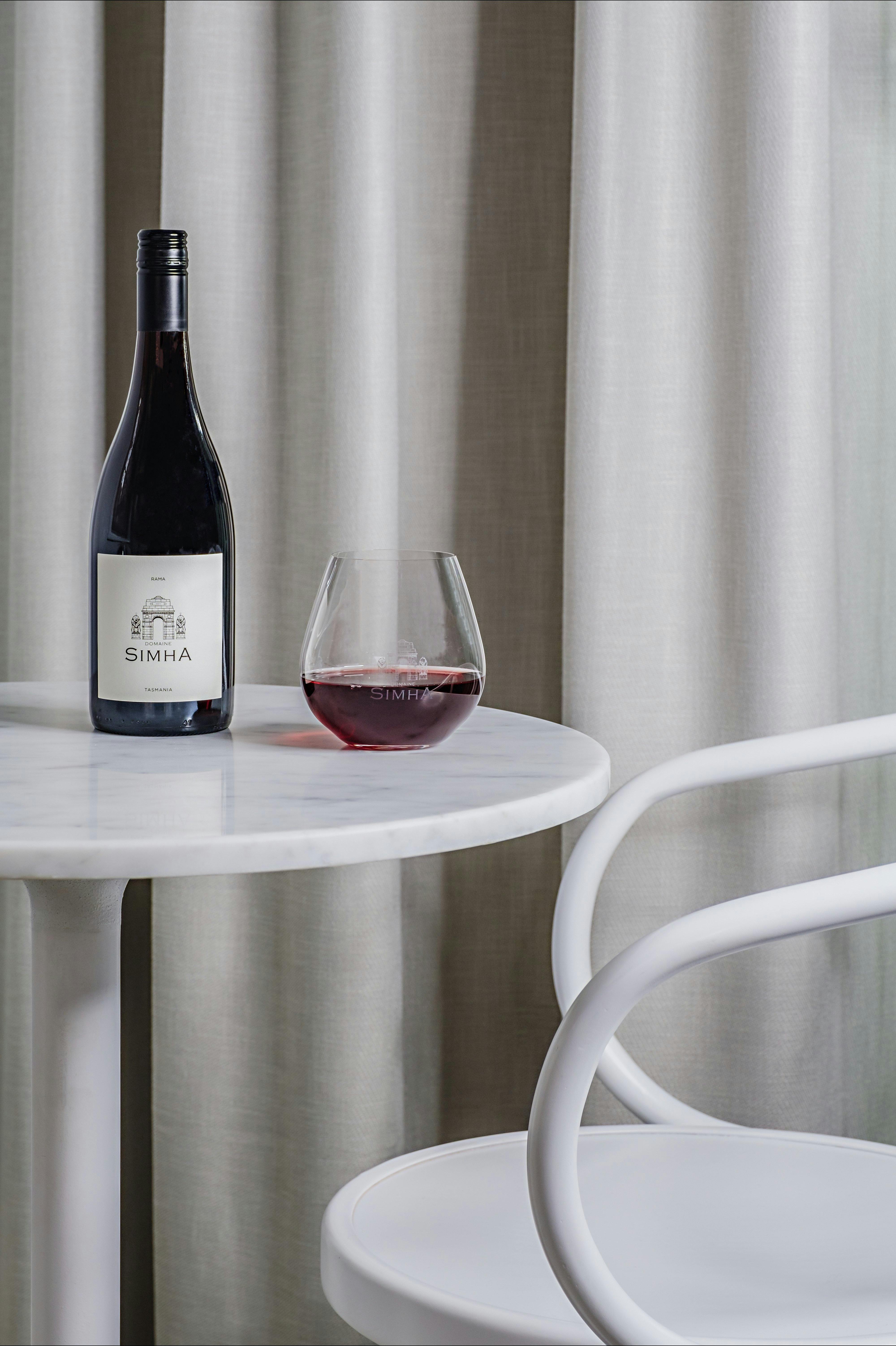 Domaine Simha wine glass