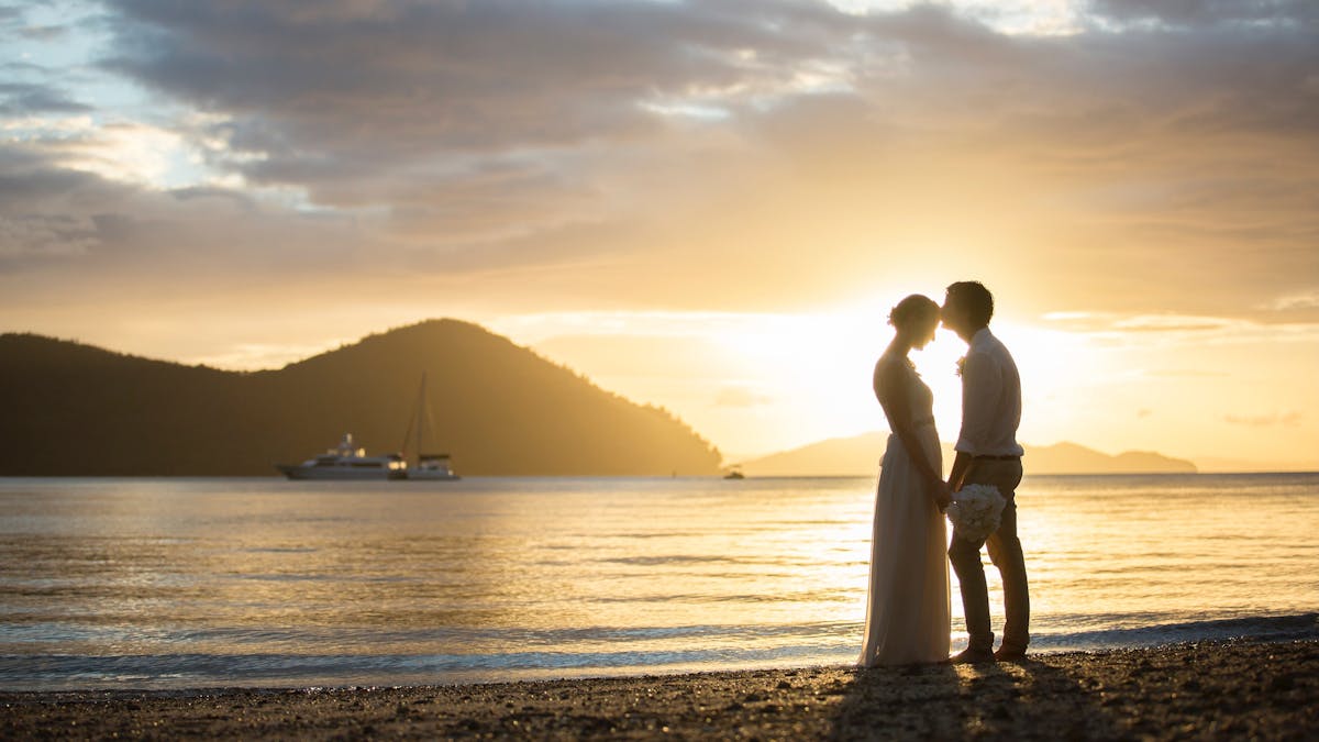 Whitsunday Island Sunset Wedding