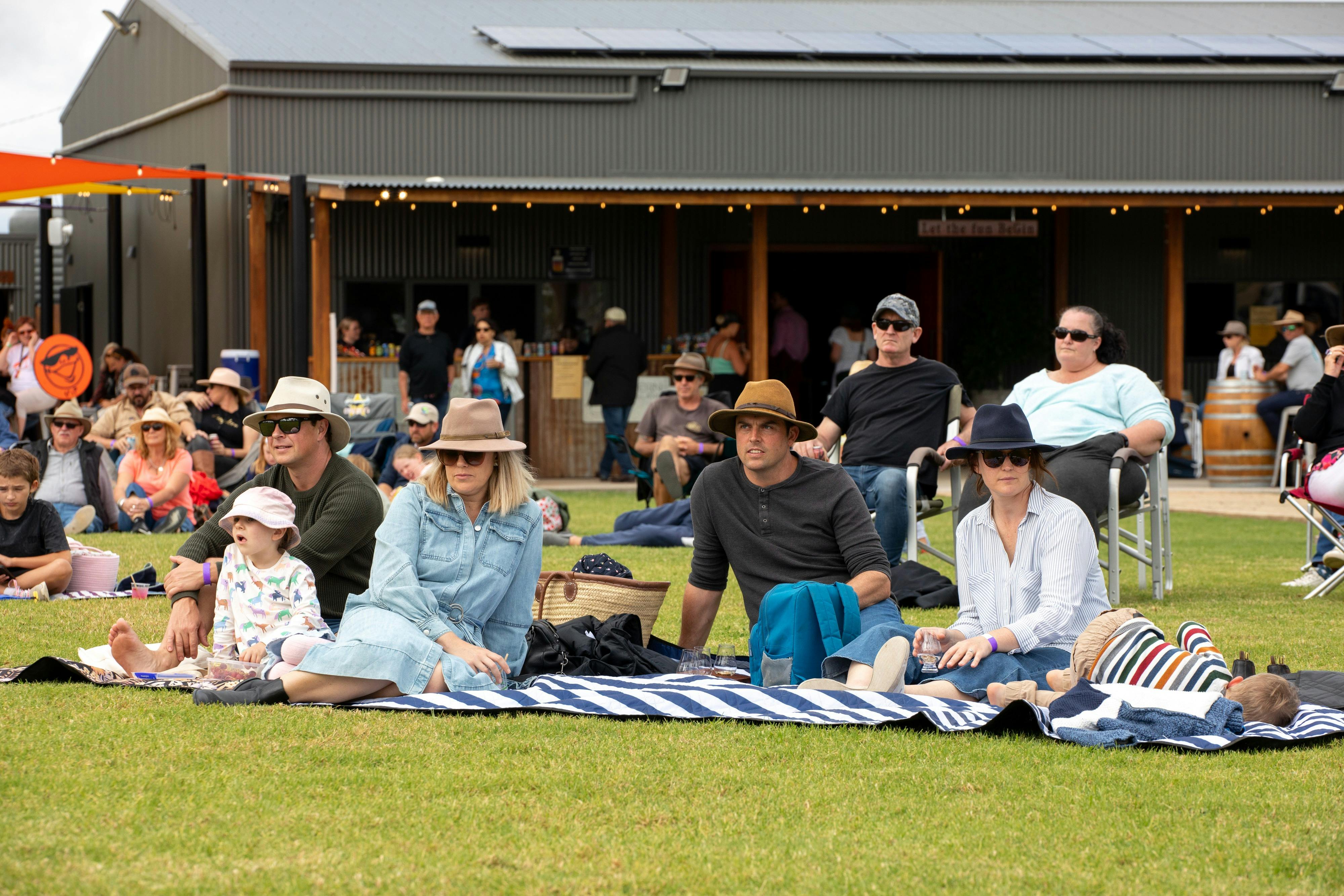 Family enjoys a day at the Distillery