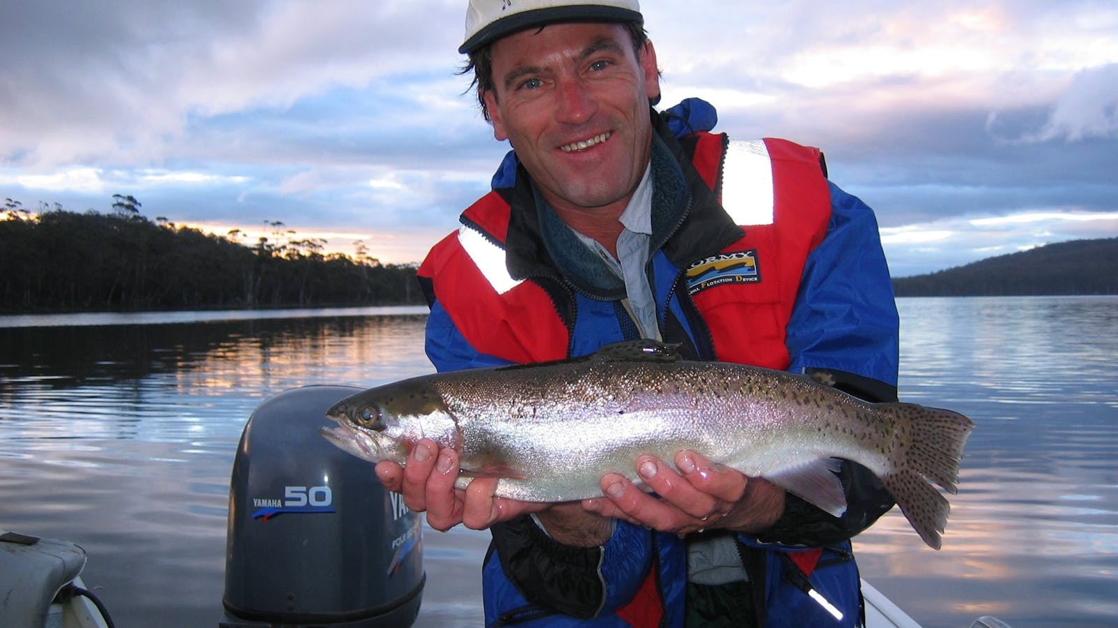 Gary France with a wild Tasmanian trout