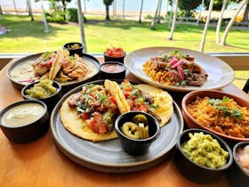 mexican dishes with a beautiful view