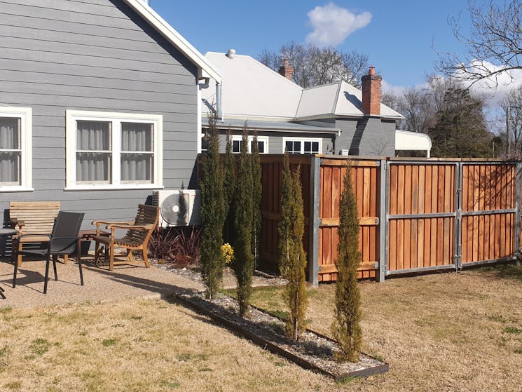 Private outdoor area, screened from the Cottage