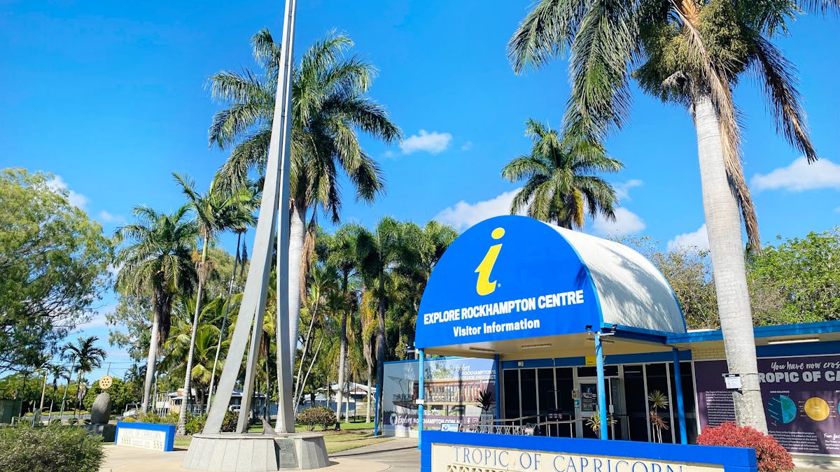 External photo of Visitor Information Centre with Capricorn Spire