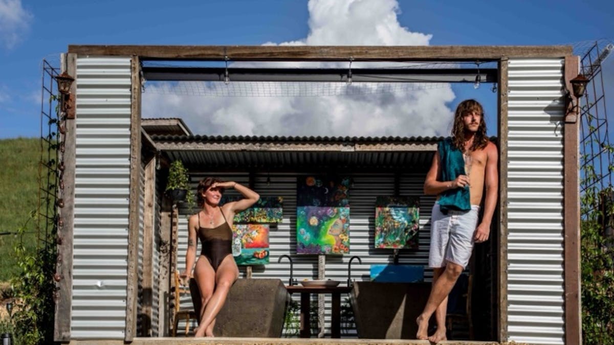 A couple enjoying the space and soaking in the view. What a way to relax