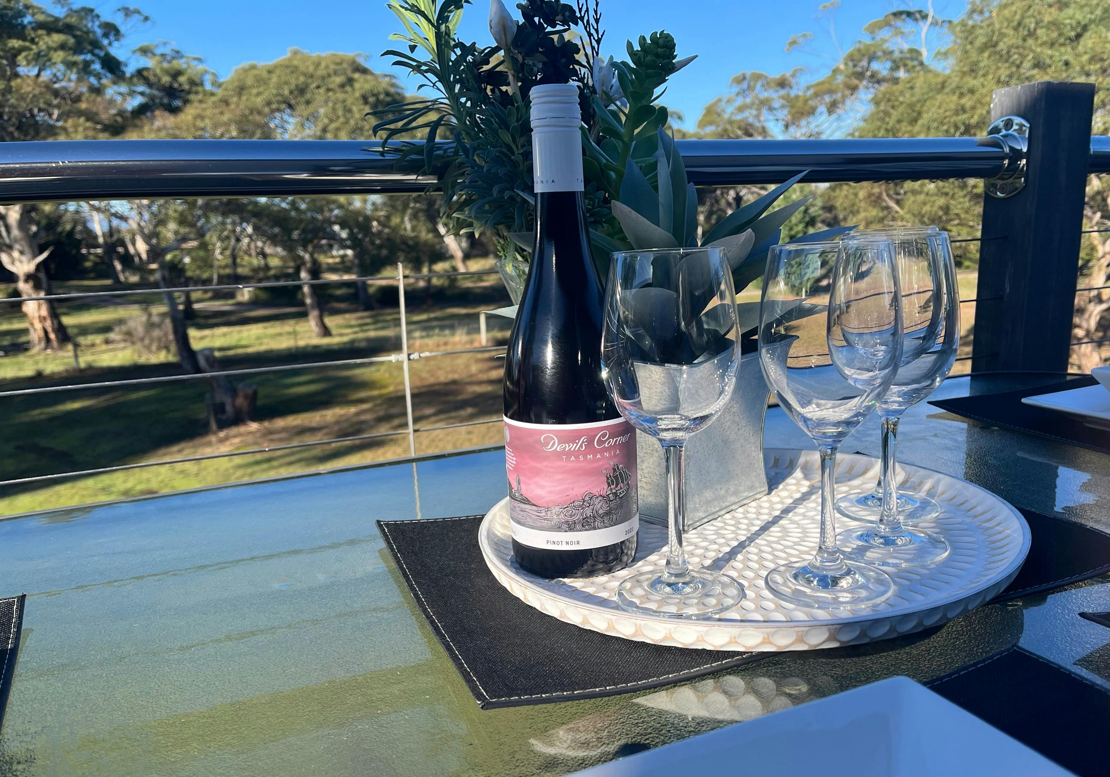 View from top balcony