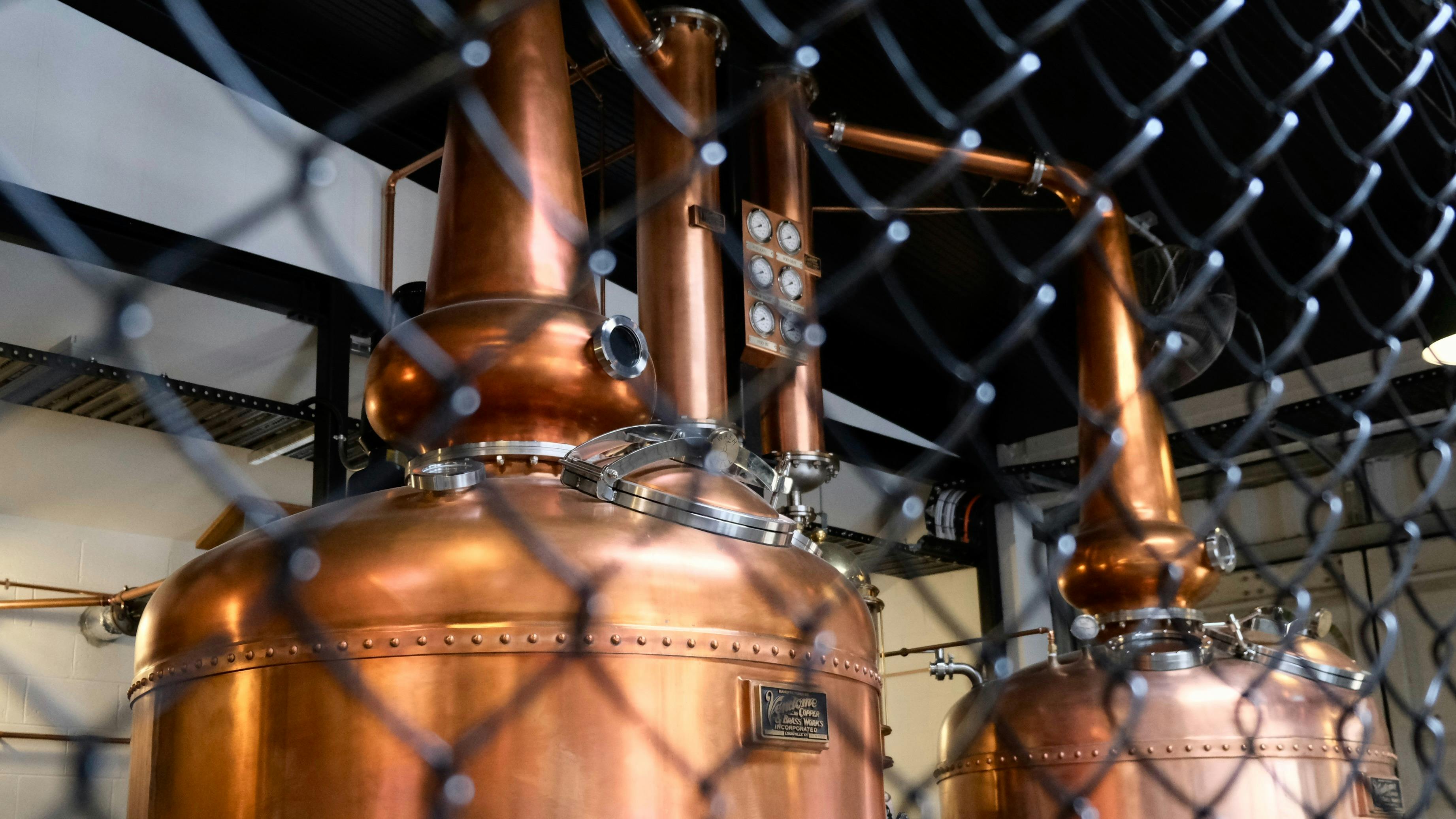 In the still room shiny copper Vendome stills