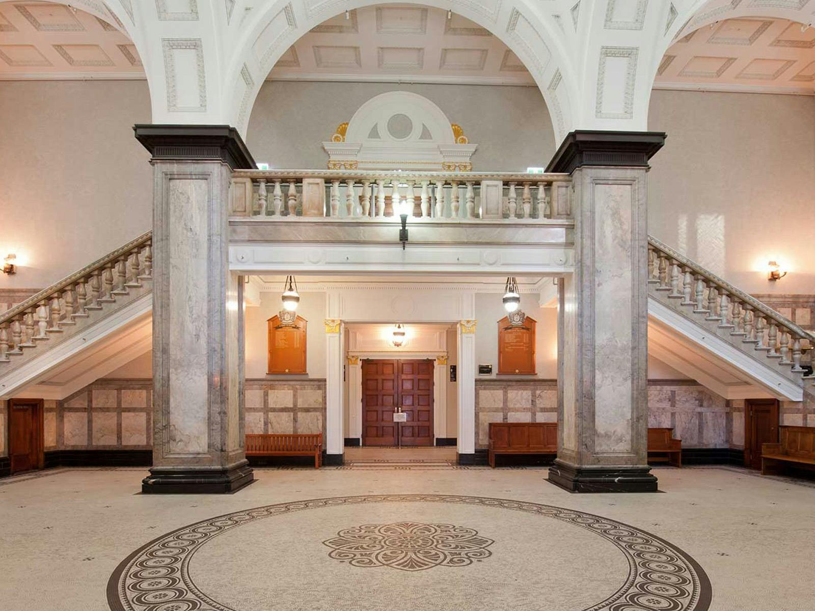 Grand foyer entrance of City Hall