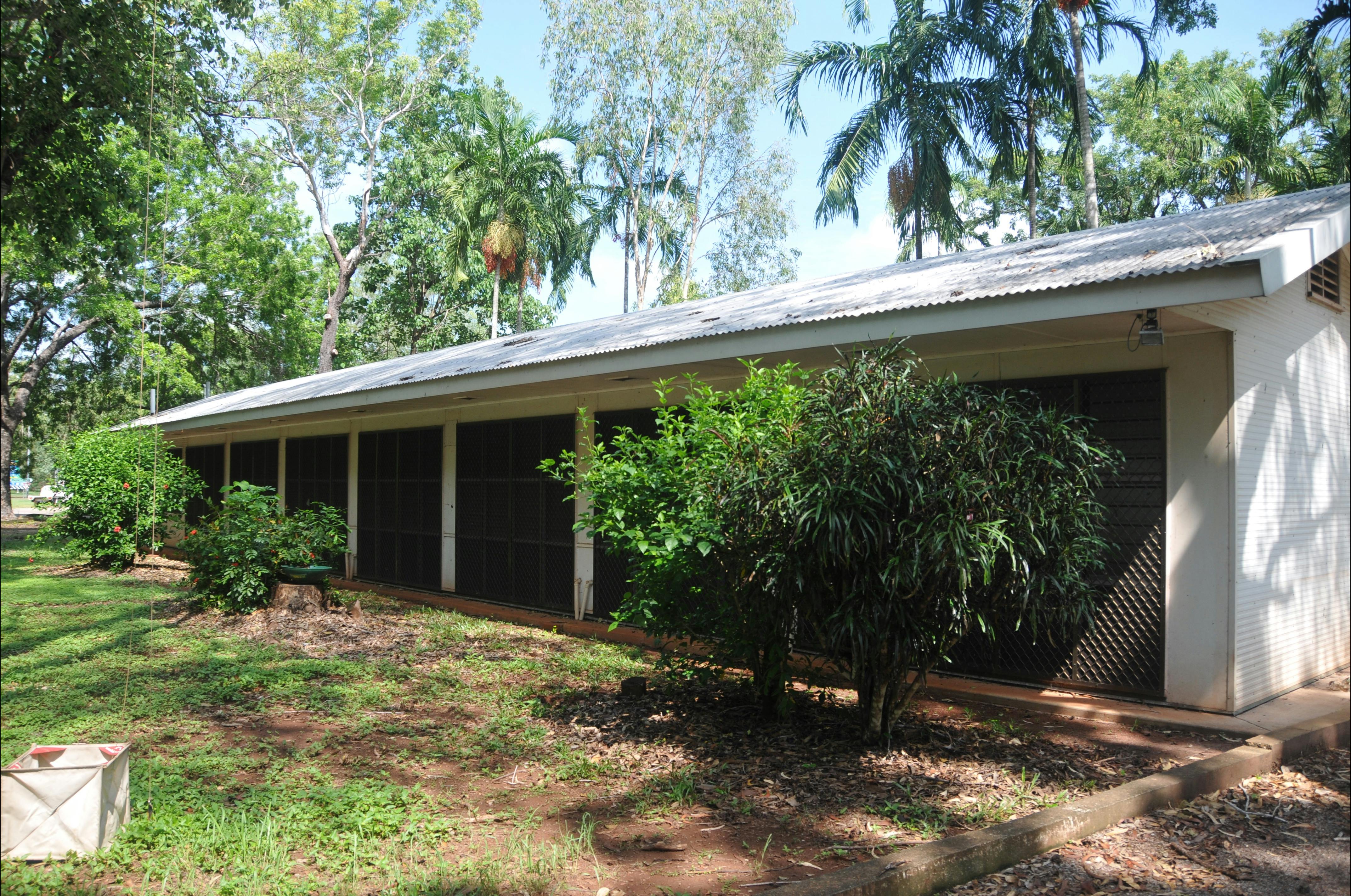 Gable end of Block B. The Block A can be seen to the right and Block C can be seen to the left.