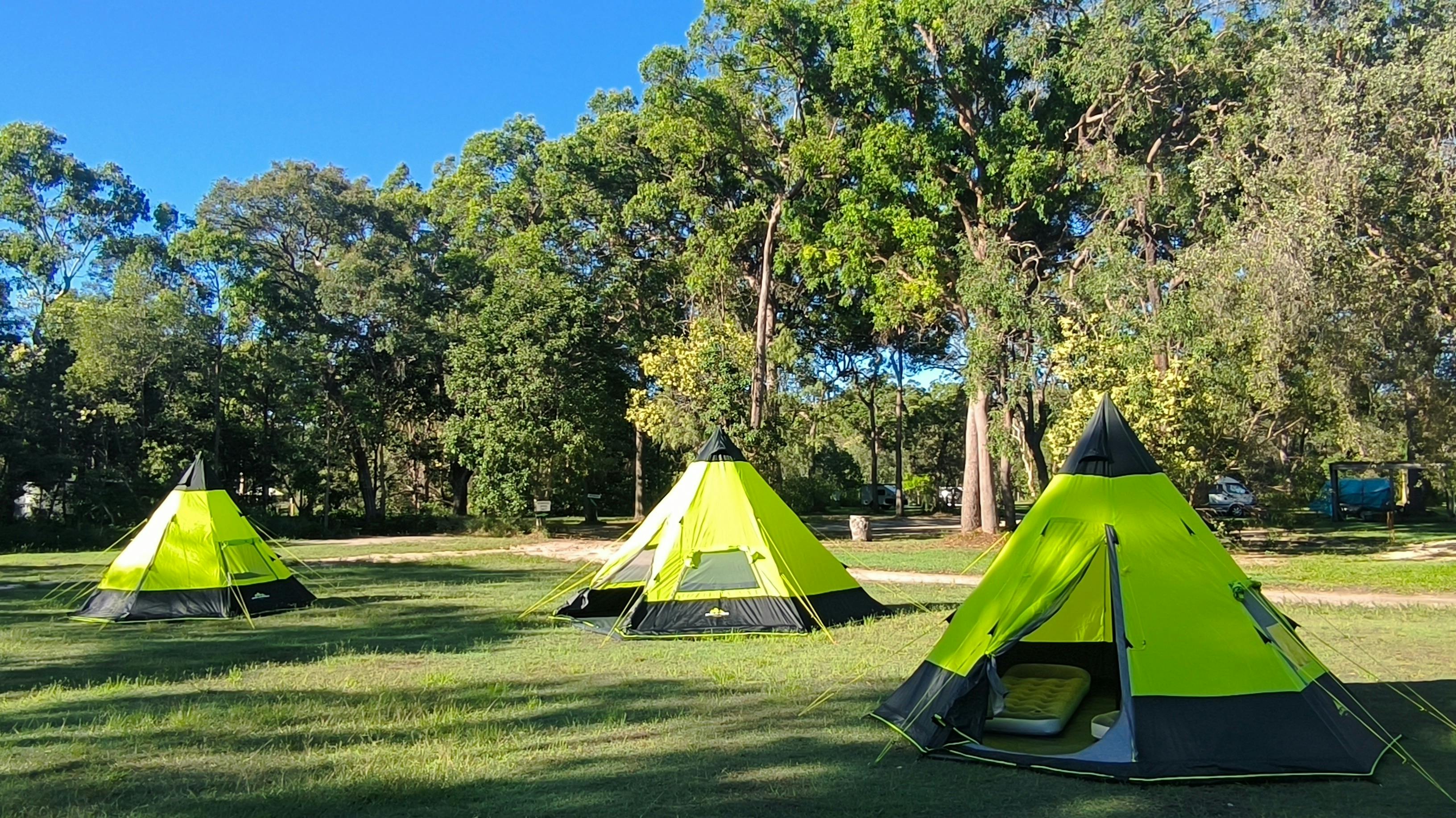 Grouping of tipi tent