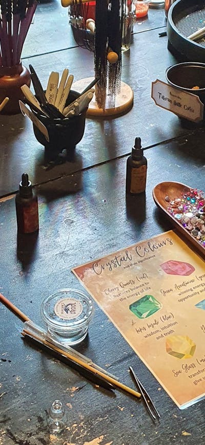 Wand Making Workshop Set up