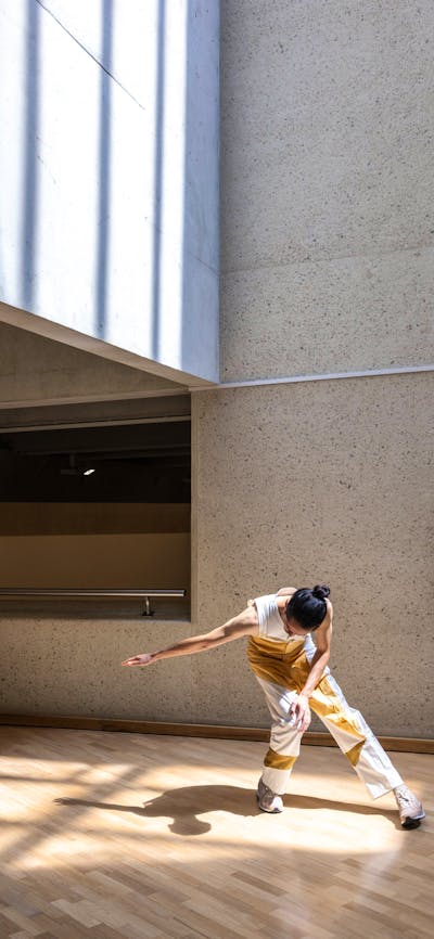 A Sun Dance dancer interacts with light