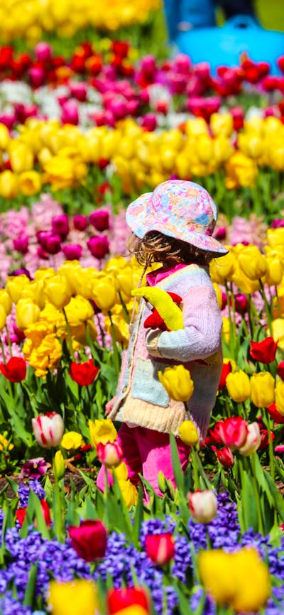 Child wandering through Floriade