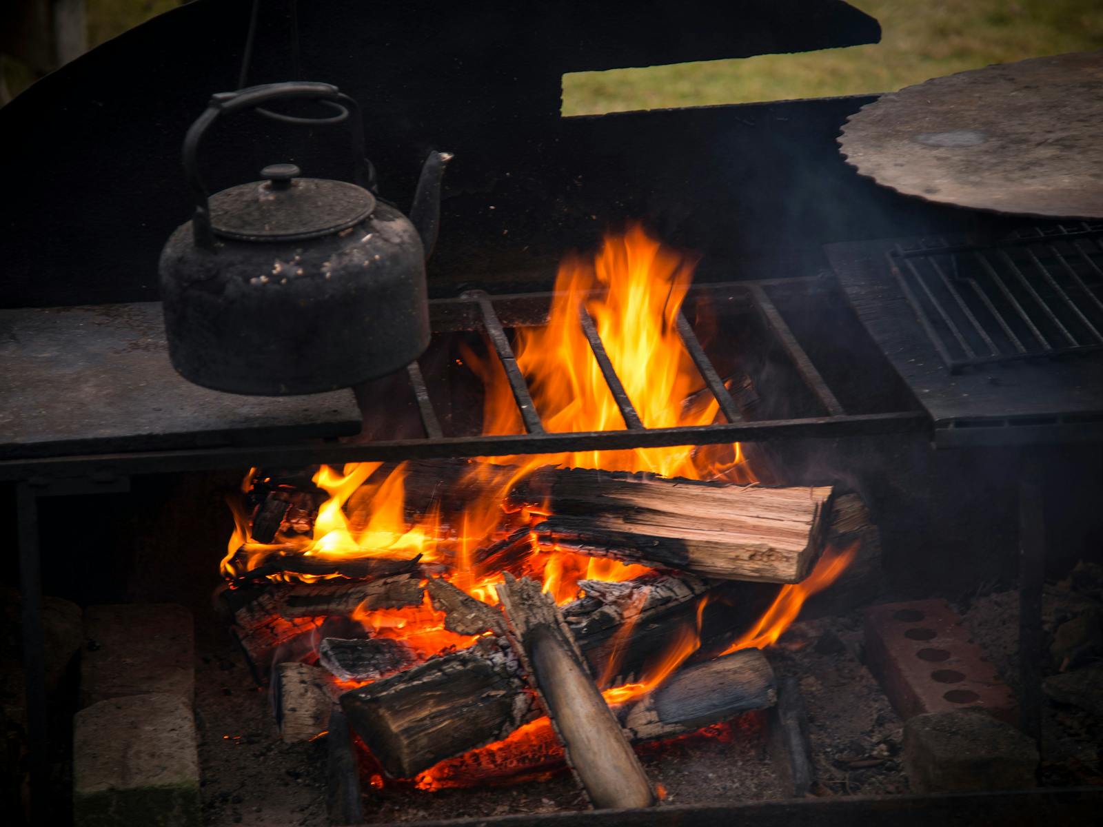 Crackling campfire