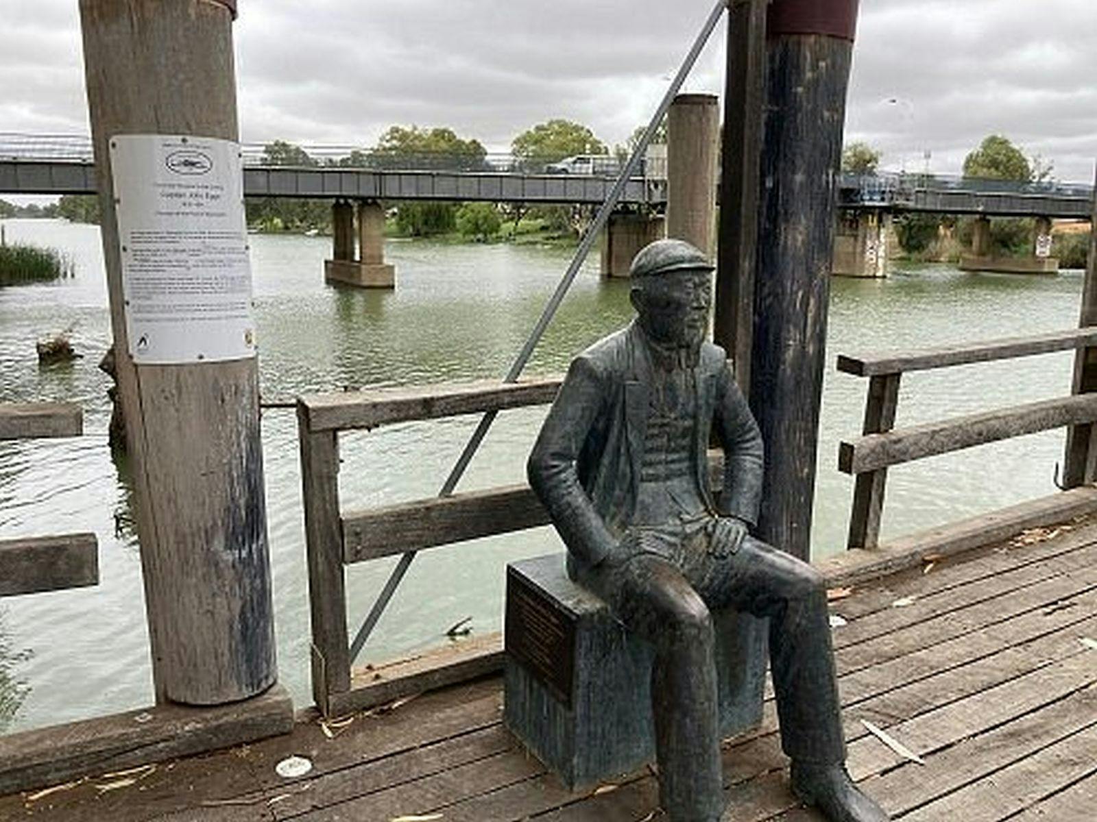 John Egge Statue at Wentworth Wharf