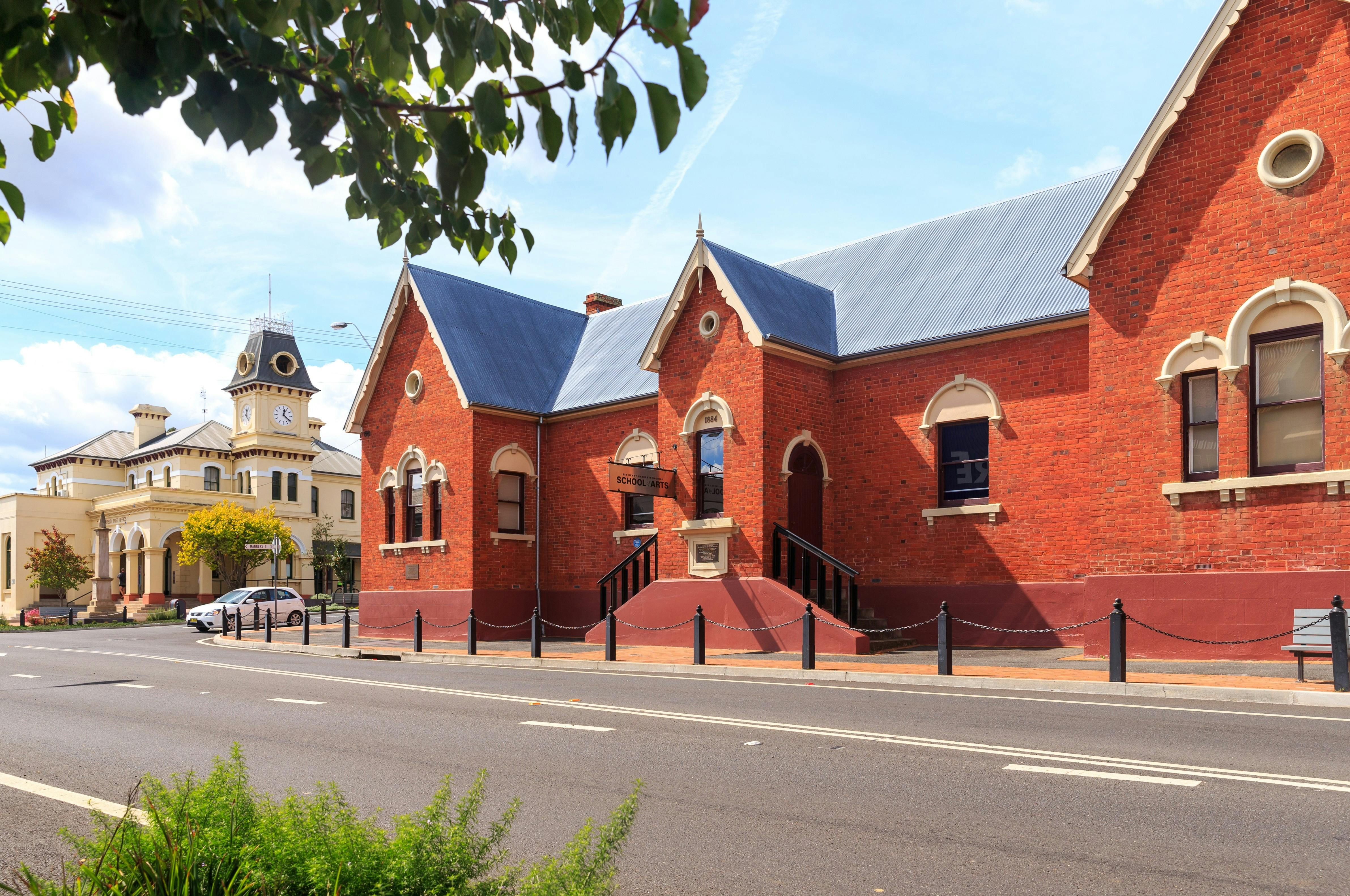 The Courtyard Cafe is located in the historic School of Arts Building