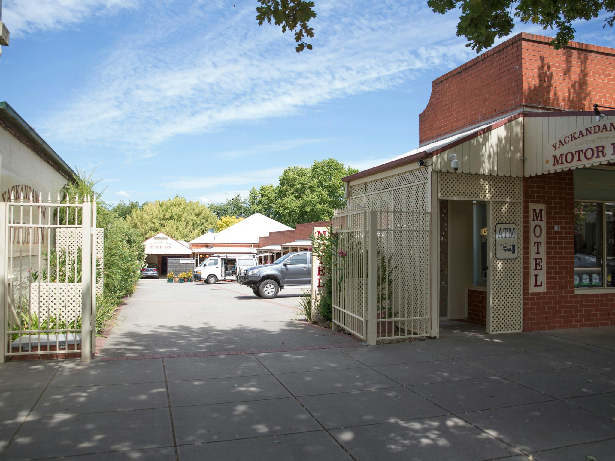 Entrance to motel