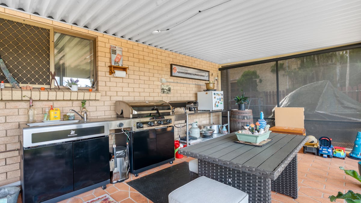 Outdoor BBQ area