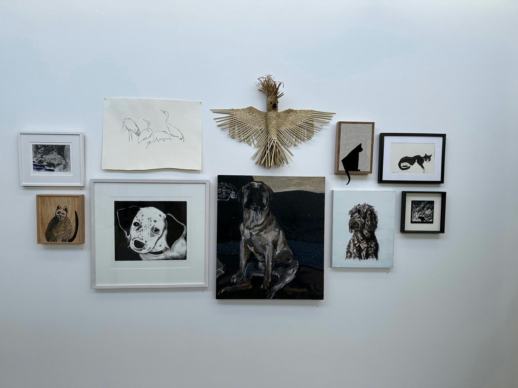 A gallery view of artworks