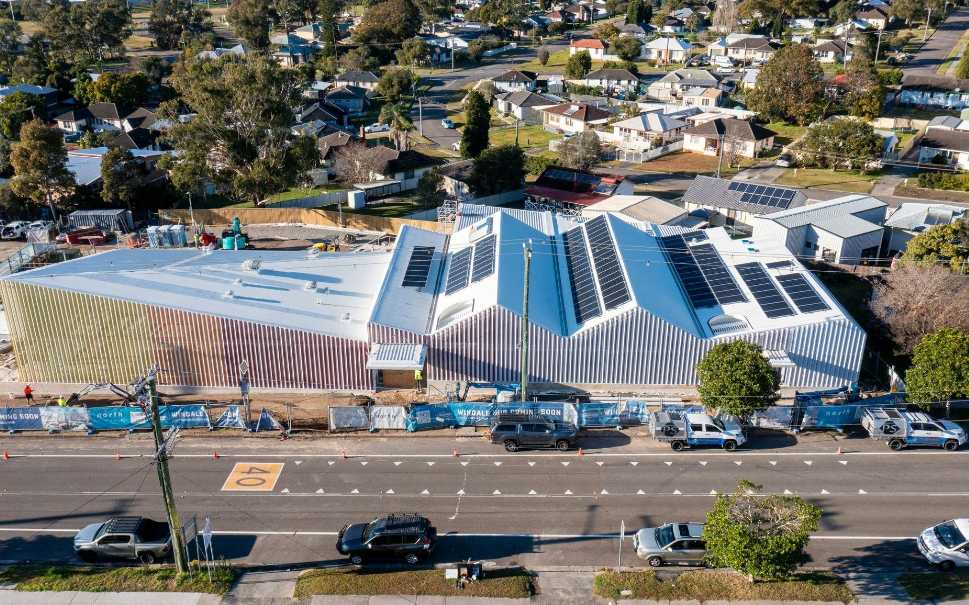 Aerial photo of Windale Hub, bilyabayi