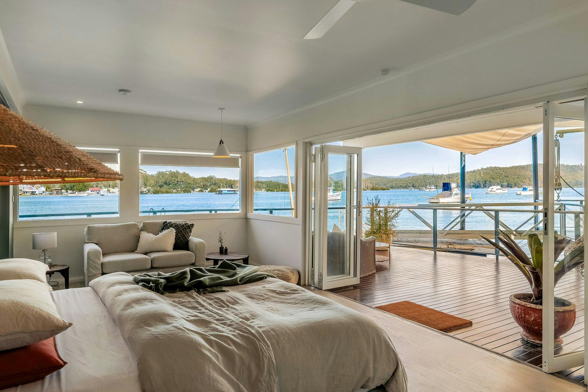 Stunning view of the Clyde River right from where you sleep.