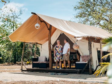 One of the 2 types of glamp tents available One of the 2 types of glamp tents available