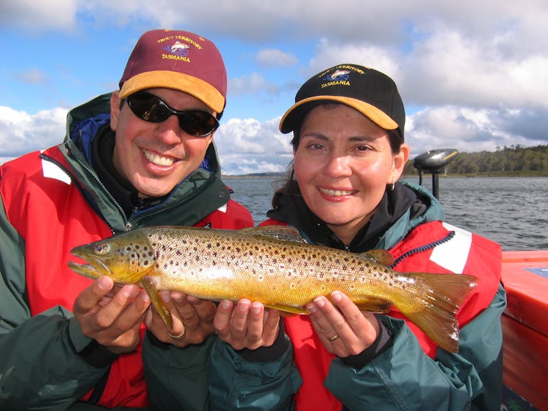 Guided trout fishing tour in Tasmania