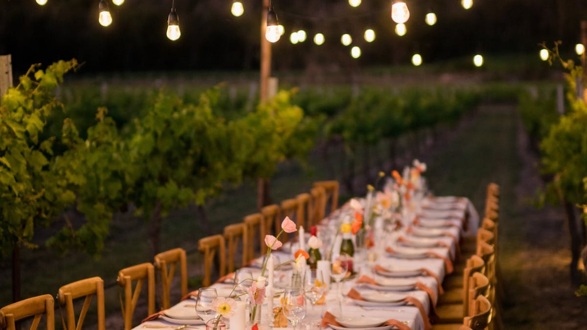 Balancing Heart Vineyard - tables in the vines