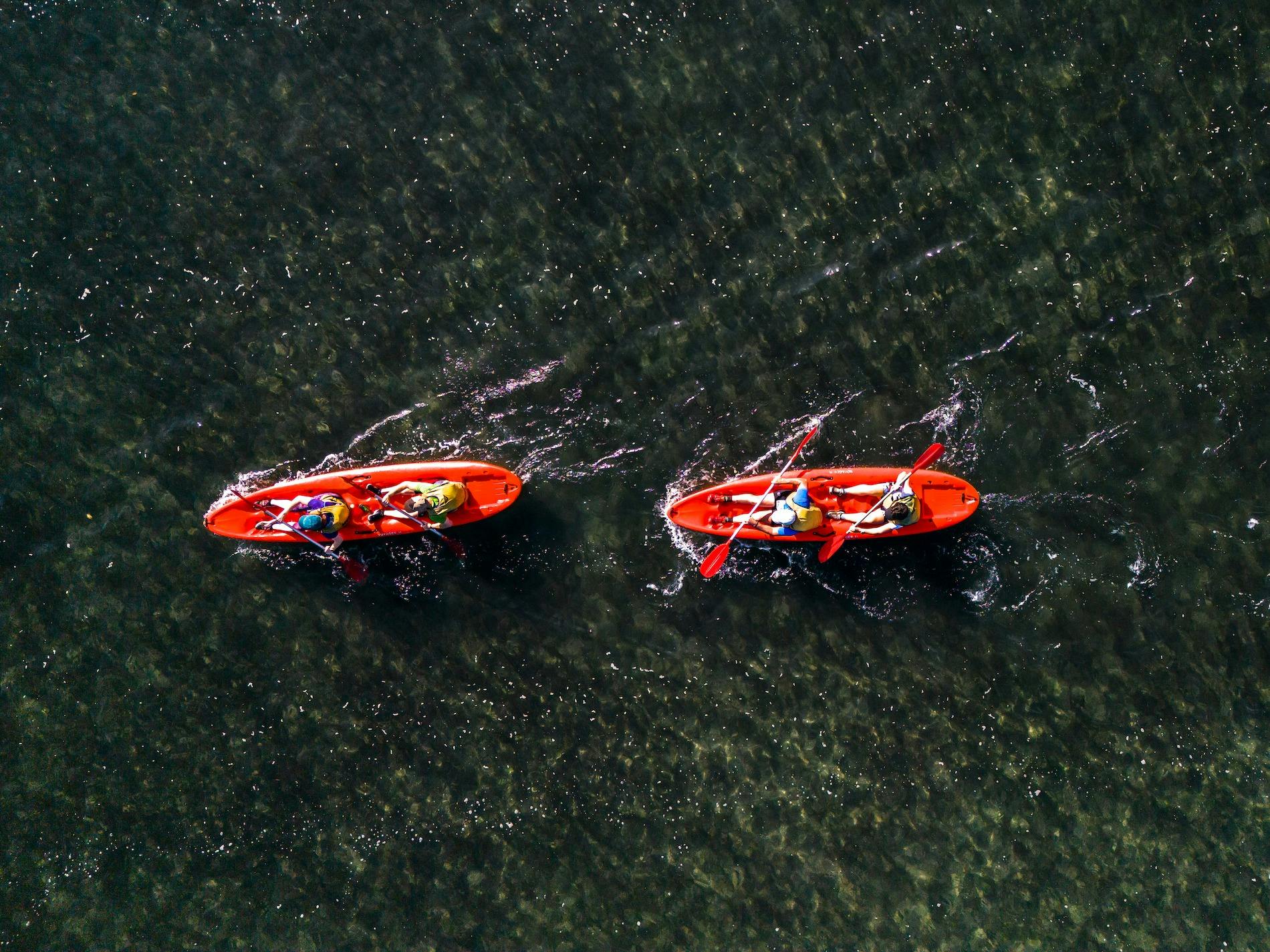 kayakers at the sprint series adventure race