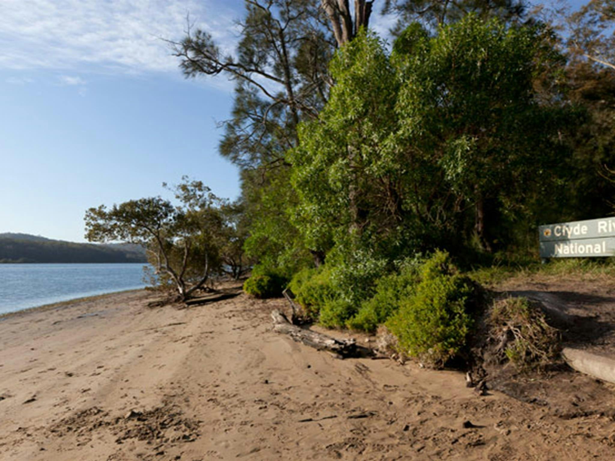 Beach campground daytime, Clyde River National Park. Photo: Lucas Boyd/DPIE