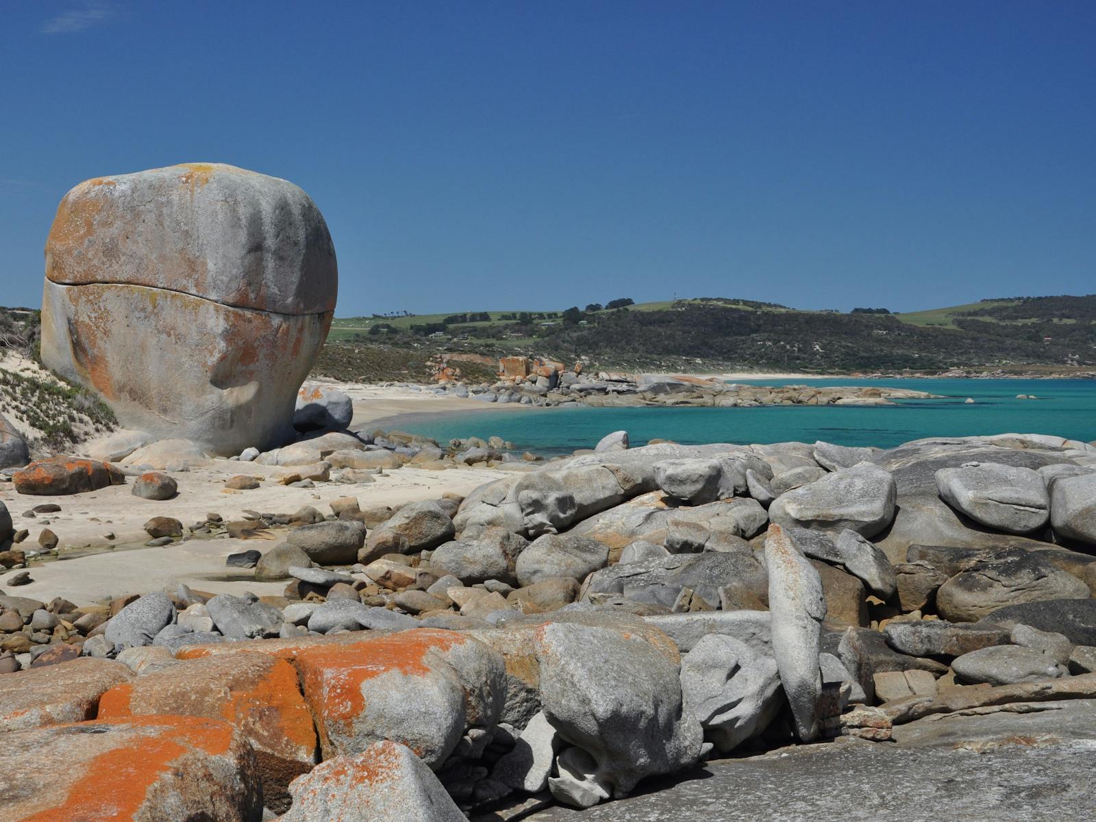 Castle Rock beach walk or drive in via Marshall Bay Flinders Island Tasmania