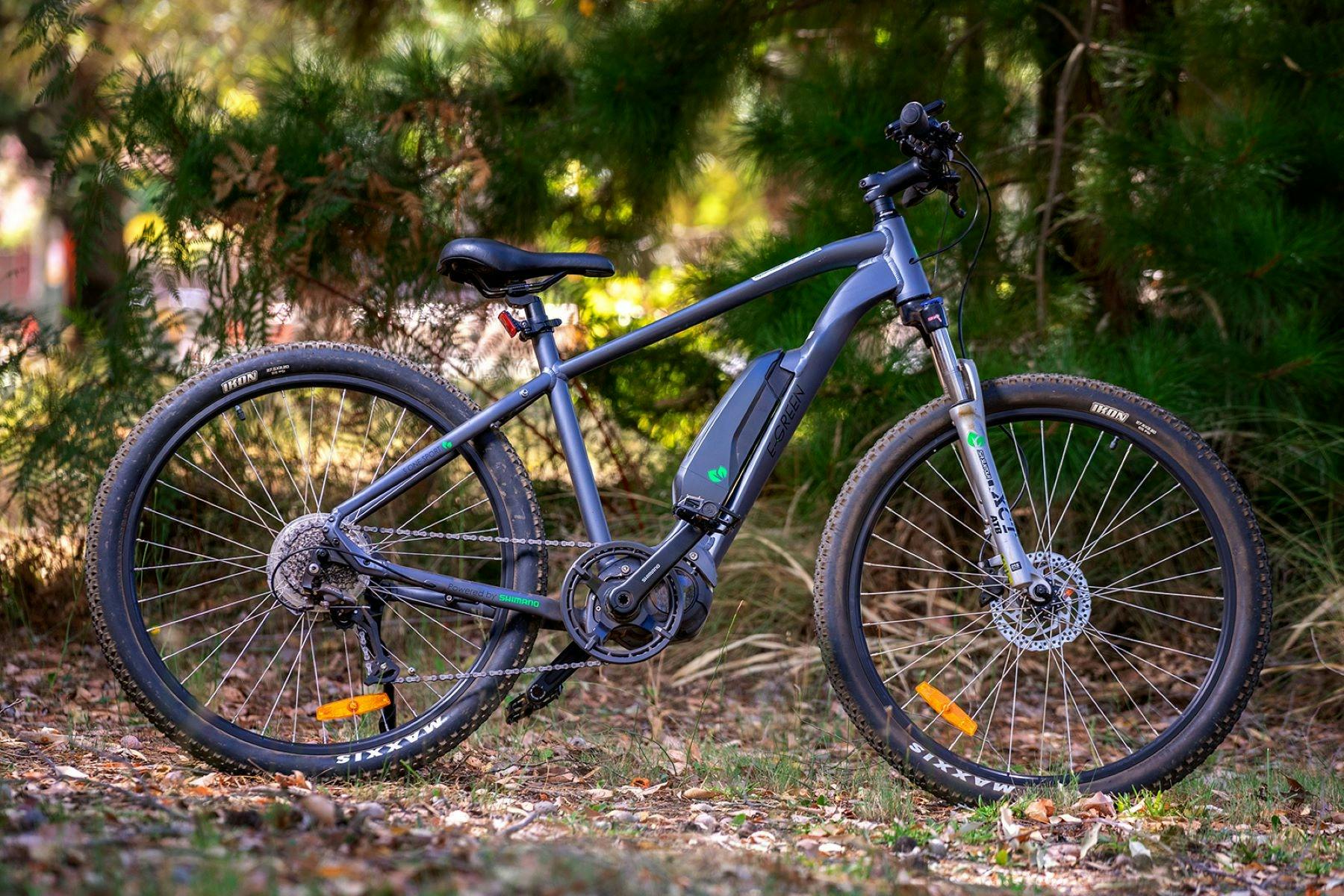 Tier 4 Electric assist bike in forest