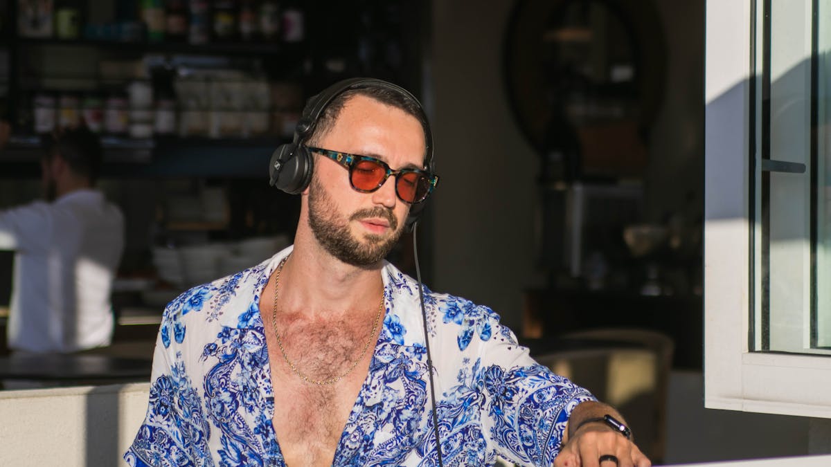 Live DJ performing at La Luna Beach Club on the Gold Coast