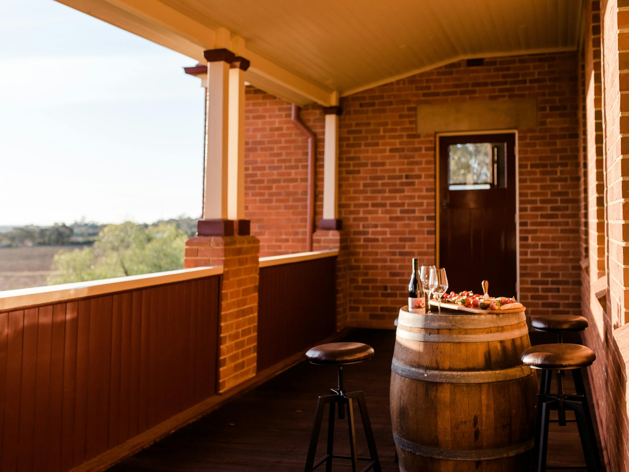 Enjoy some local food and drink on the expansive wrap-around balcony