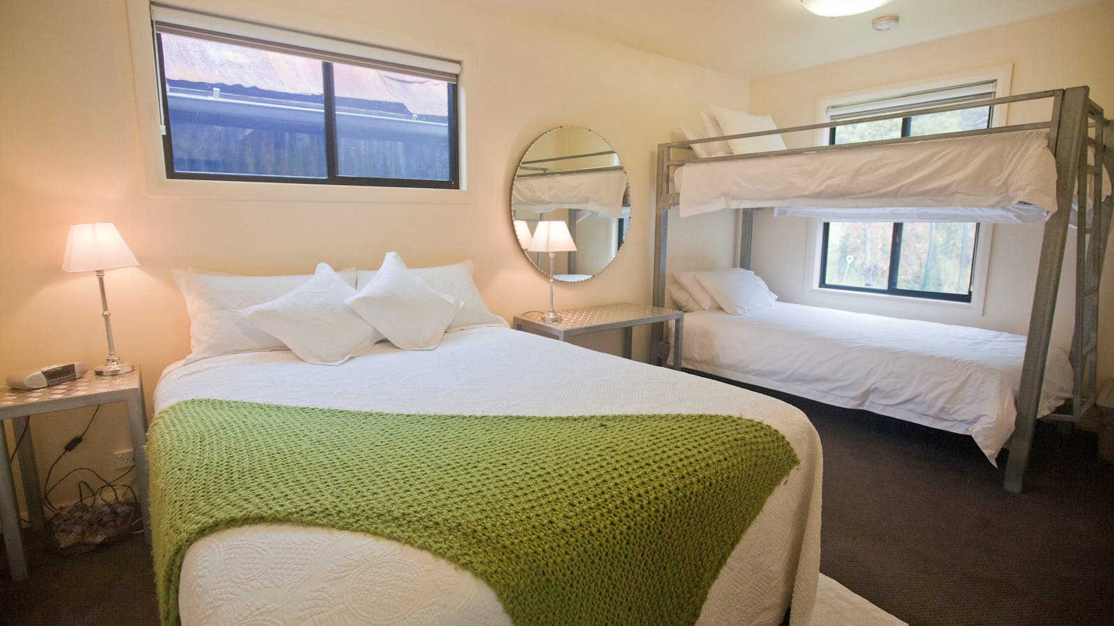 Queen and King single bunk beds