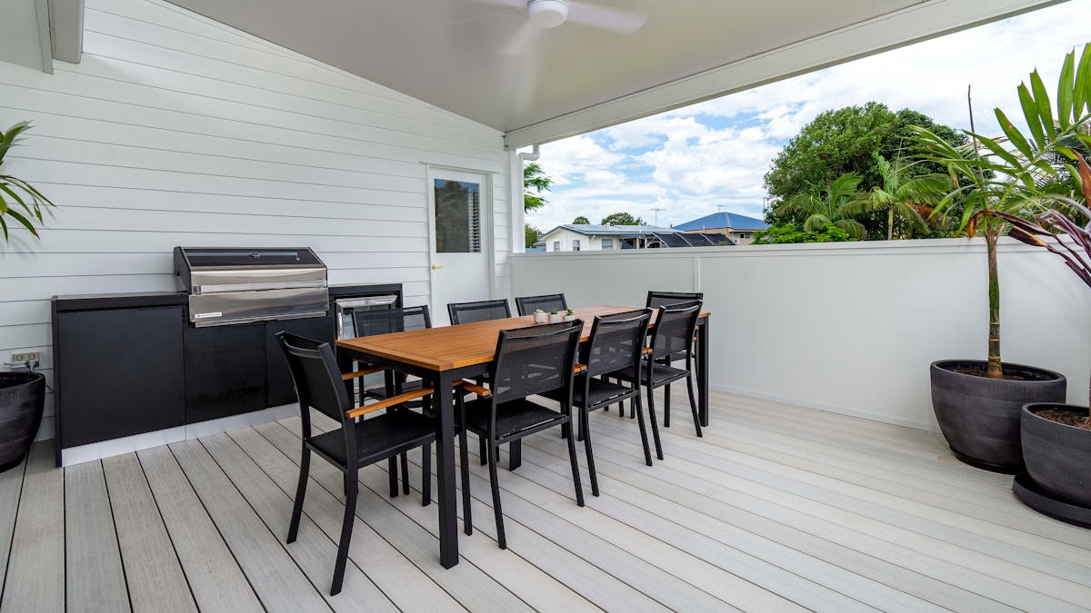 Outdoor entertaining area with BBQ