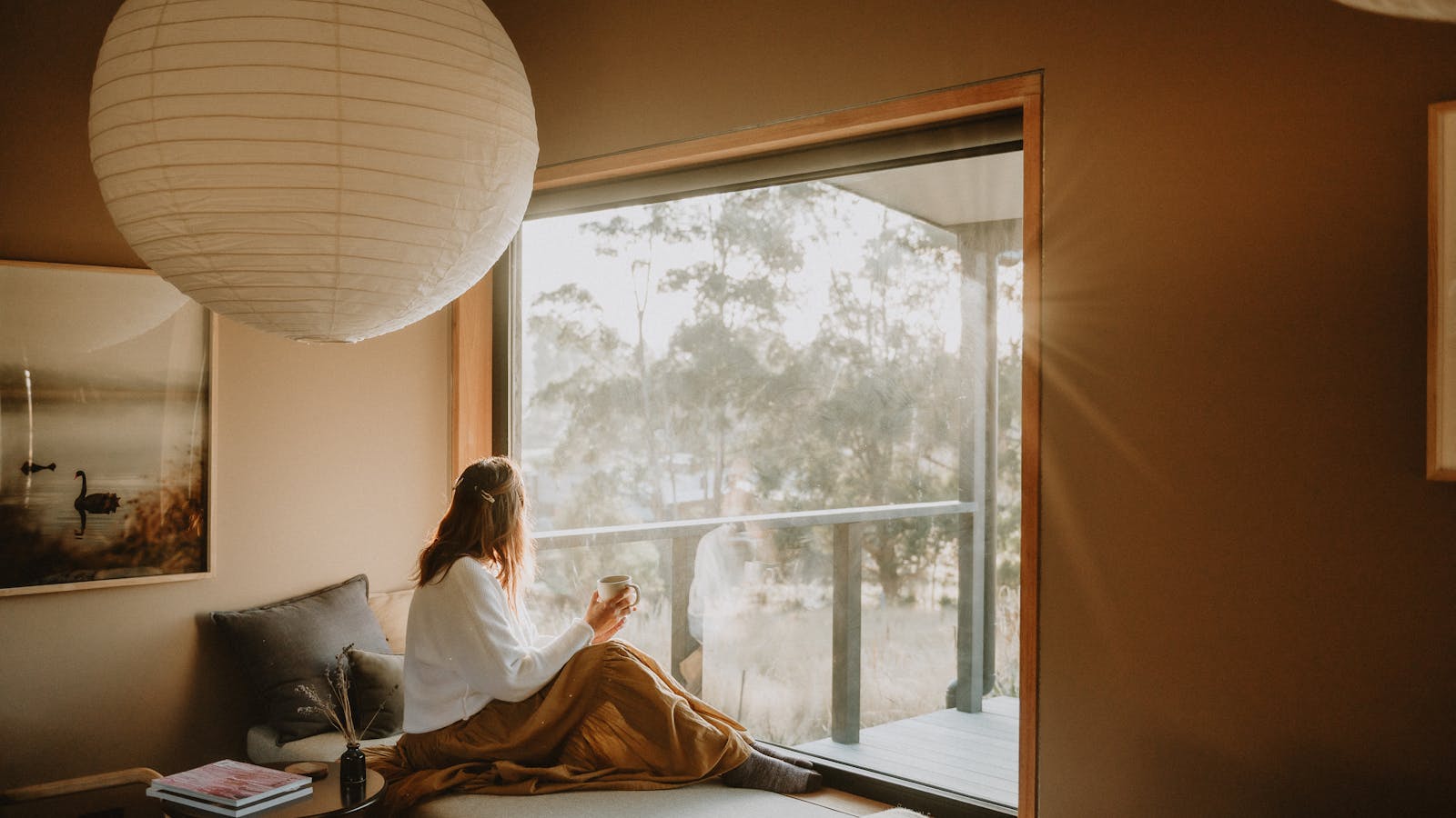 Soak in the view from inside your cosy cabin