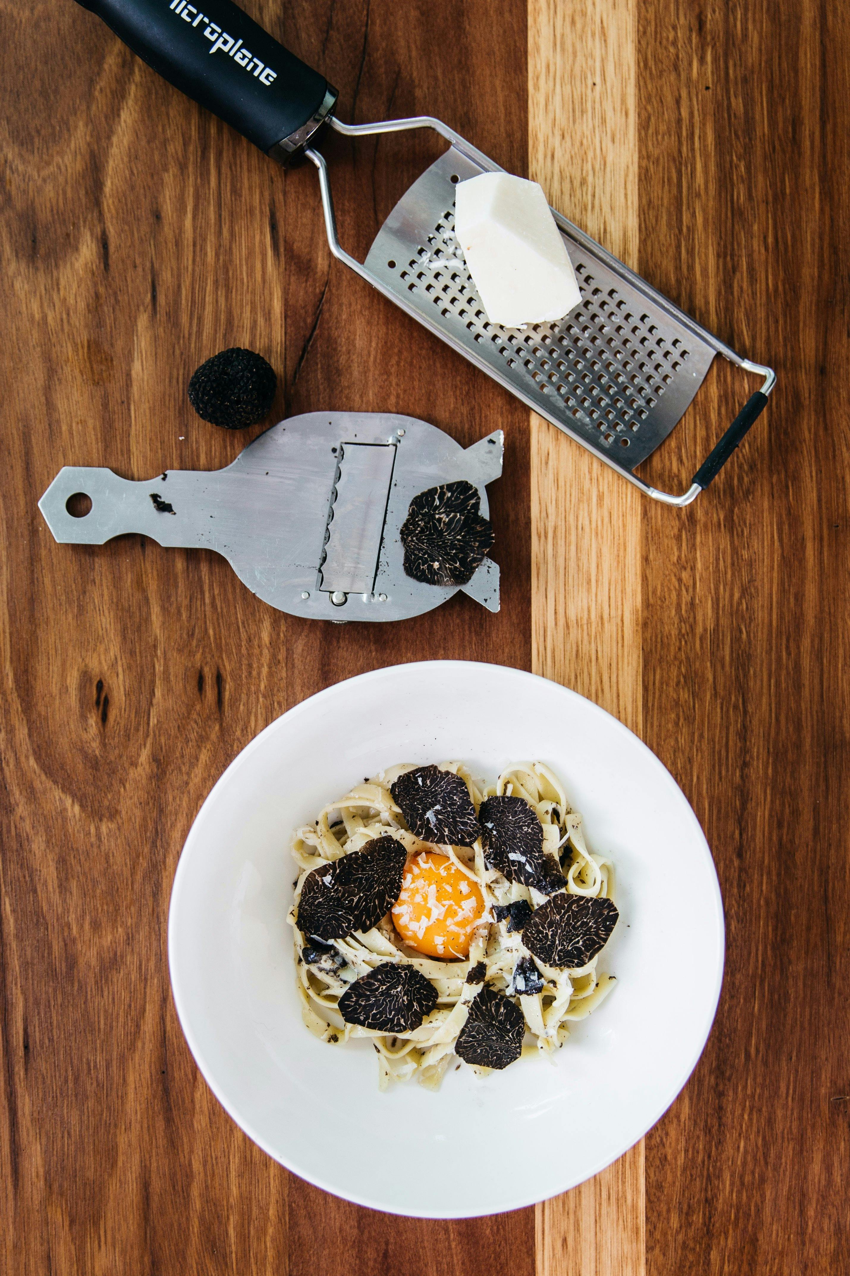 Breakfast dish with truffles