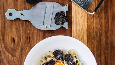 Breakfast dish with truffles