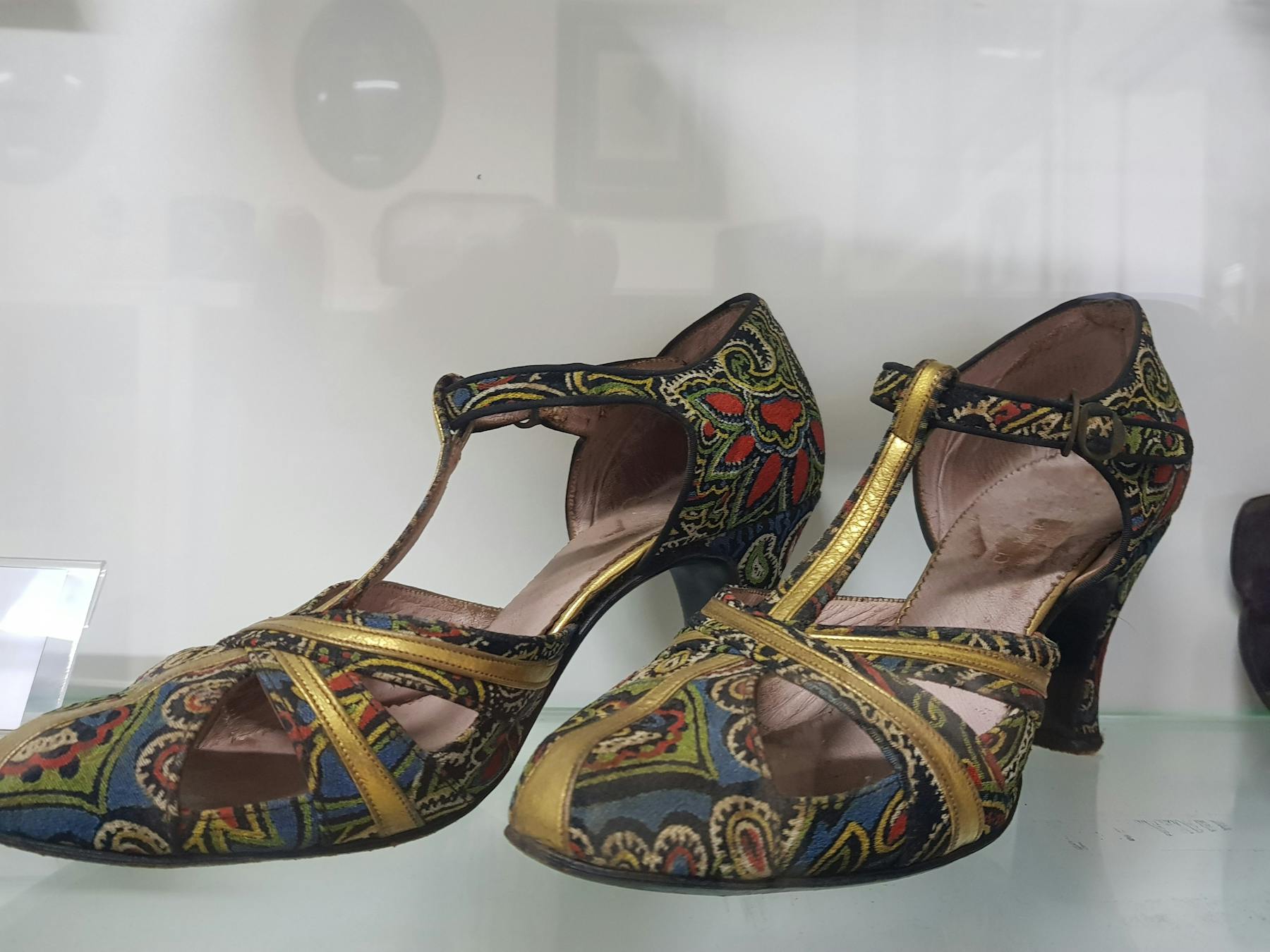 Highly decorated dress shoes from the 1940's