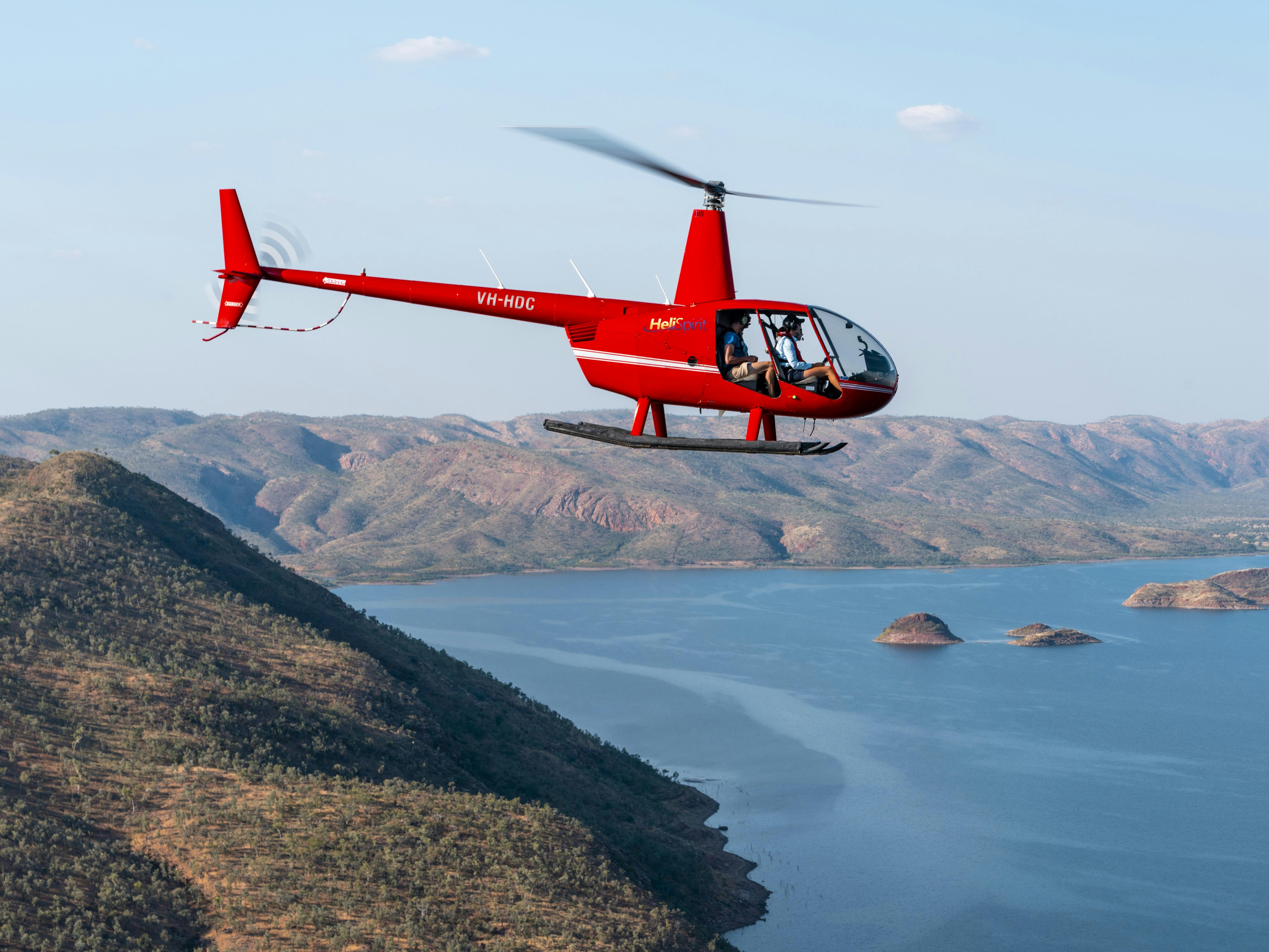 Flying over Lake Argyle