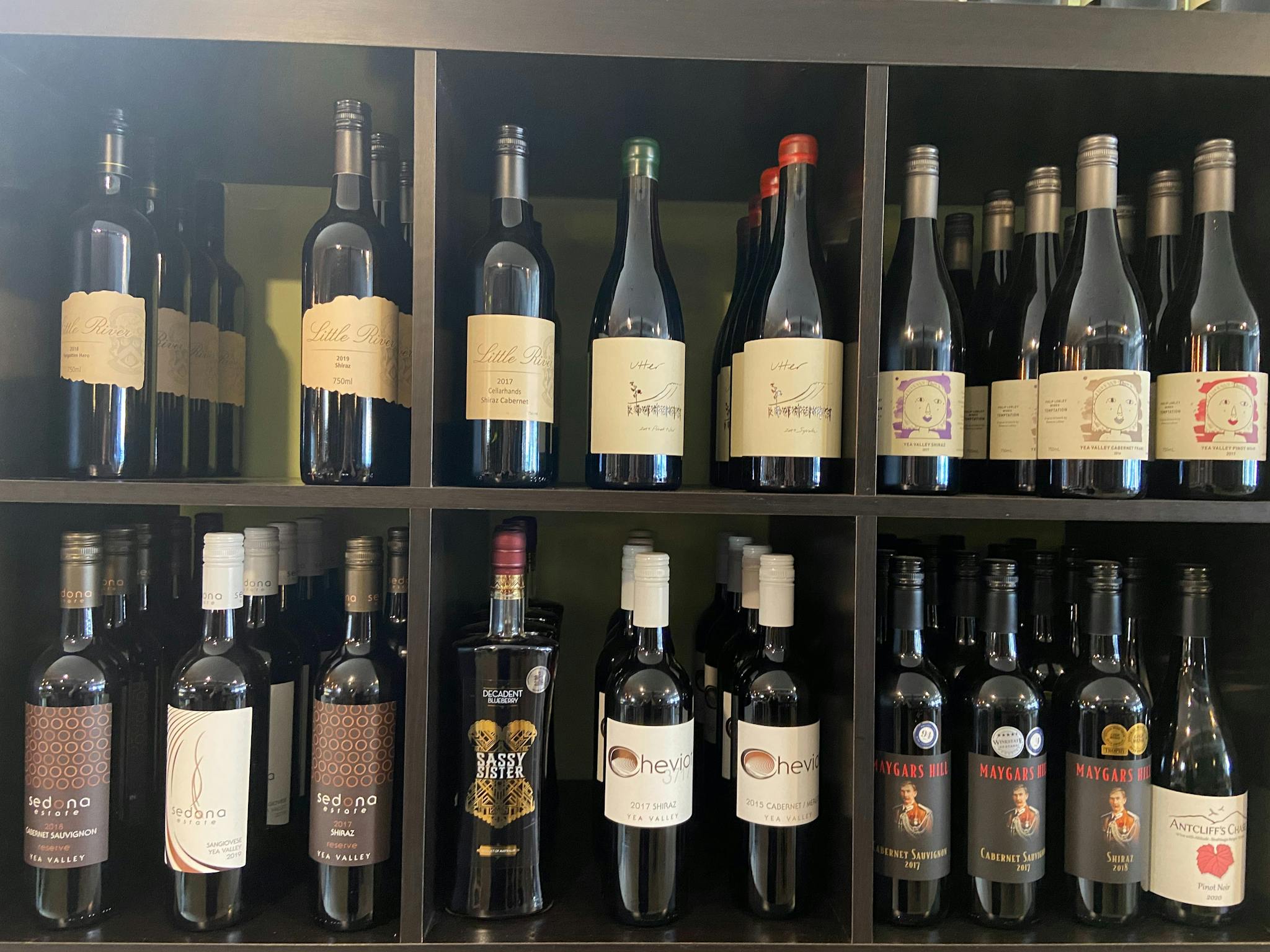 Great selection of local wines in our produce store