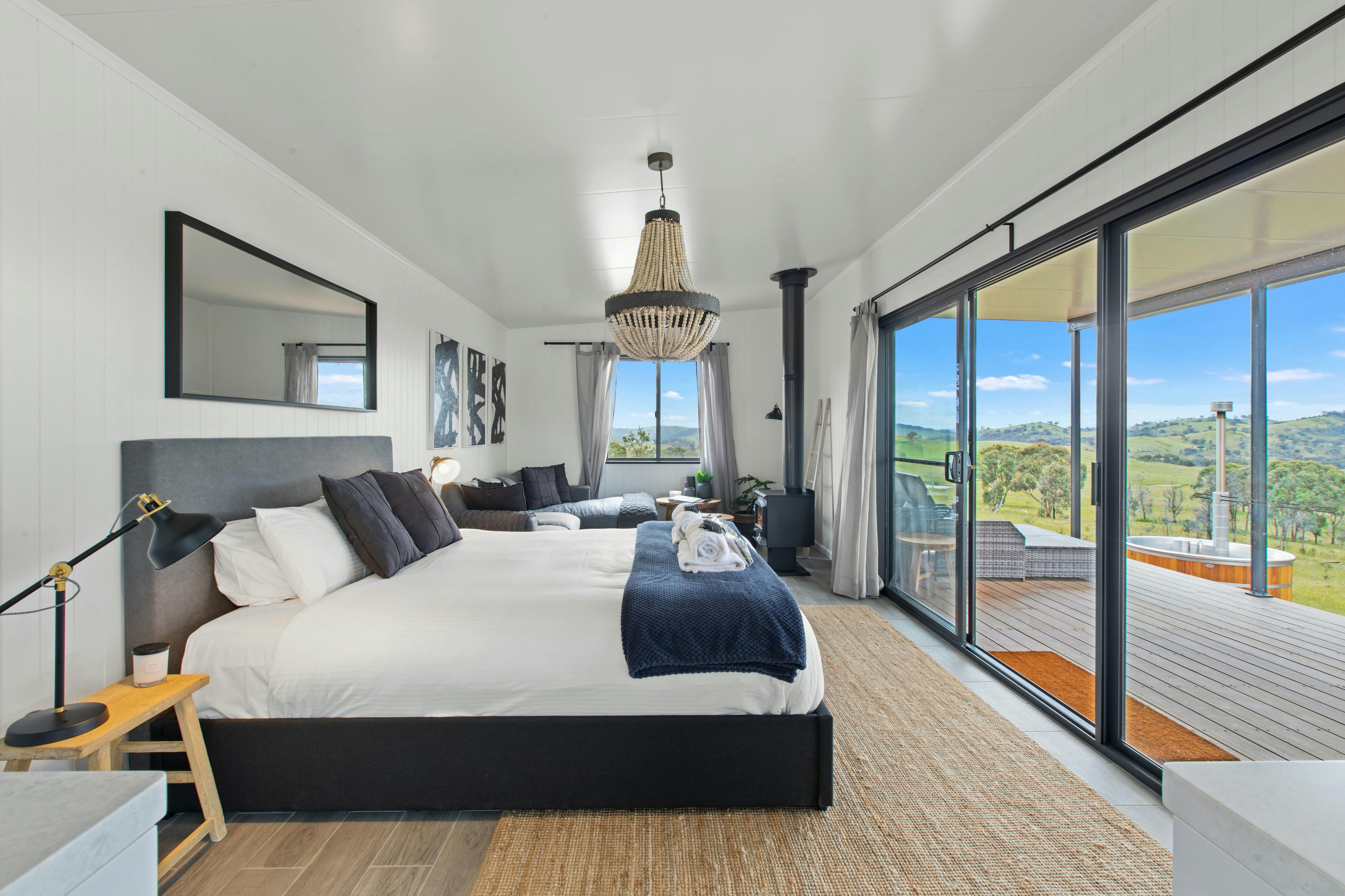 Our villas are styled like a luxury hotel with spectacular views and a private  hot tub and fire pit